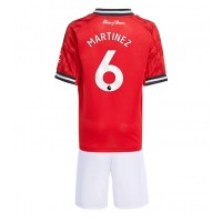 Manchester United Lisandro Martinez #6 Domáci Detský futbalový dres 2025-26 Krátky Rukáv (+ trenírky)